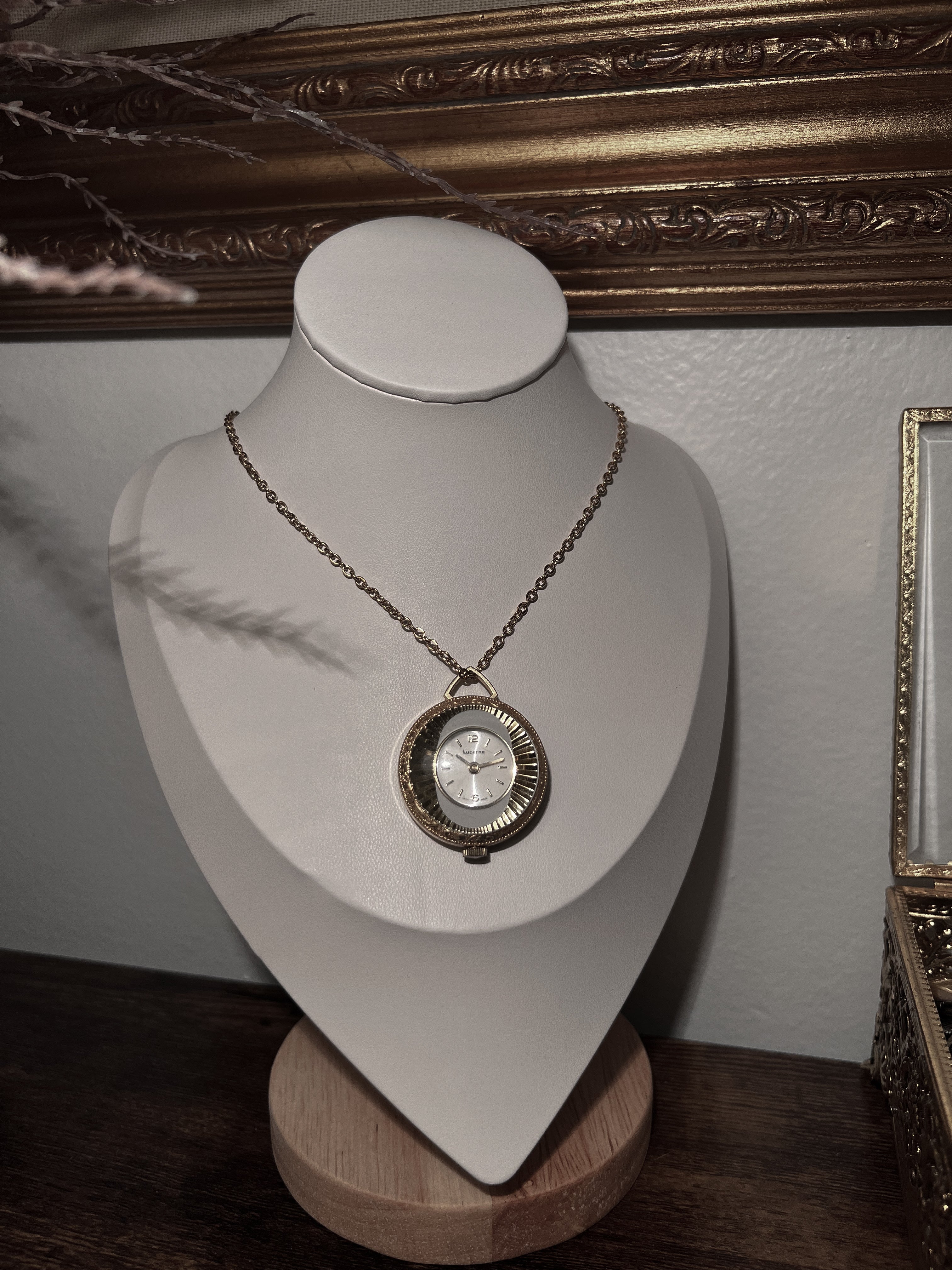 VAIGE One of One | Vintage Lucerne Swiss made watch necklace